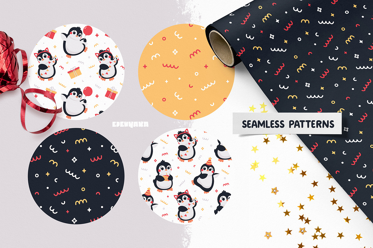 Penguin Party Creator | SVG & PNG, an Animal Illustration by Ejevyaka (Photo 4 of 8)