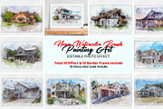 Digital House Painting Art Creator, an Action Add-On by MRI STUDIO (Thumbnail 1 of 29)