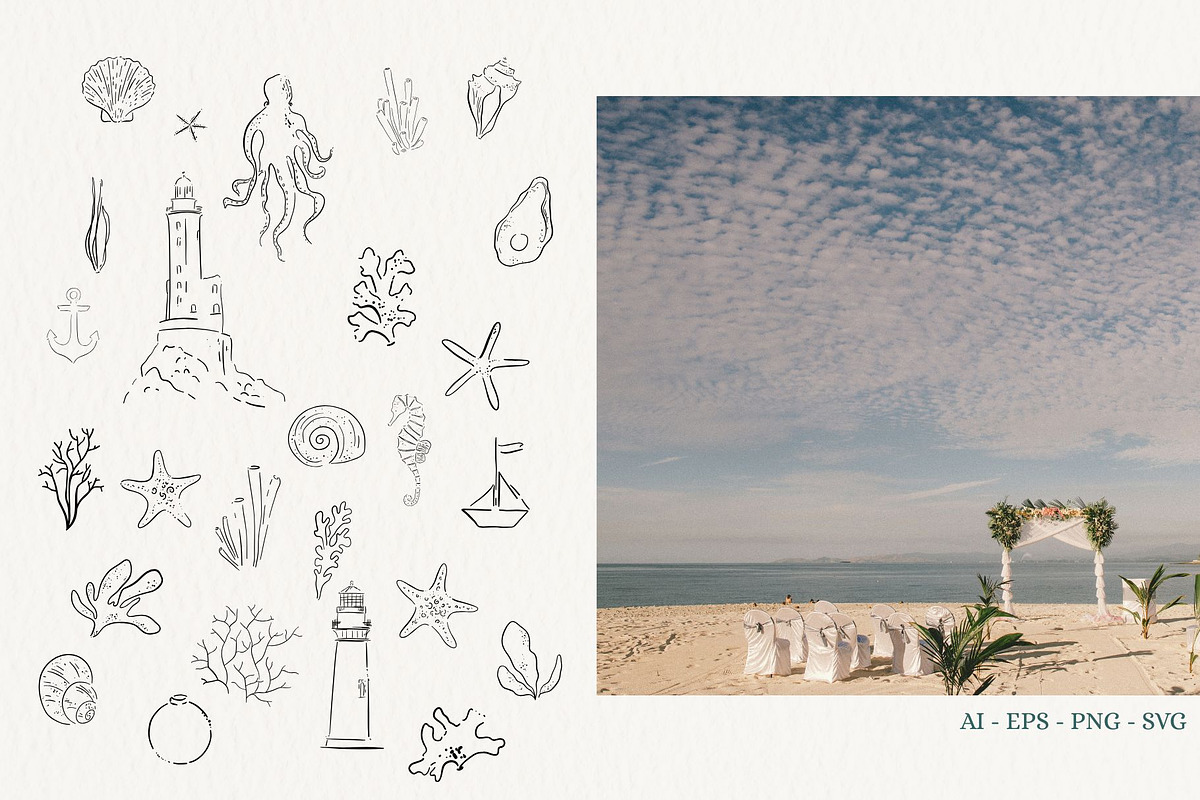Whimsical Wedding: Coastal Edition, an Illustration by PaperJamLab (Photo 10 of 17)