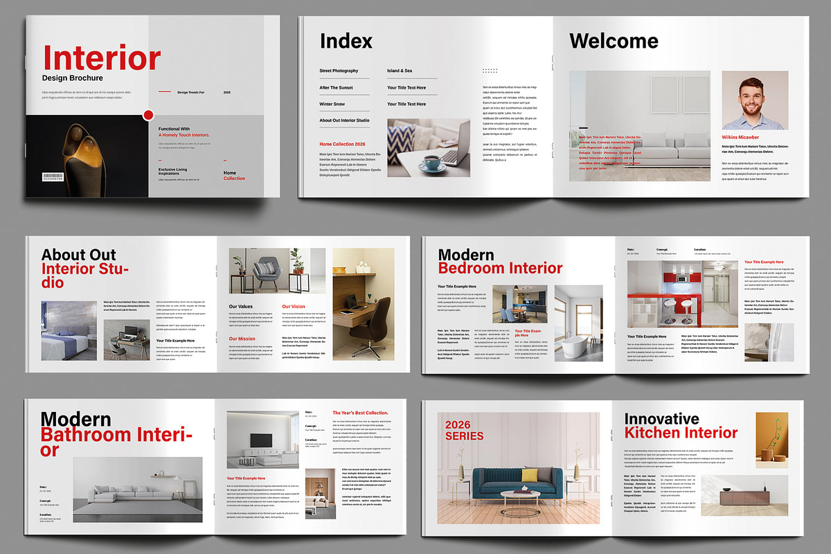 Interior Design Brochure Template, a Brochure Template by MightyDesign (Photo 1 of 6)