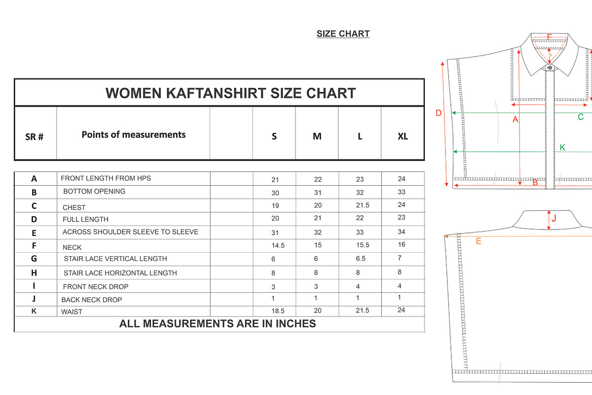 Women's shirt kaftan top technical, a Work Illustration by Fashion template hub (Photo 6 of 6)