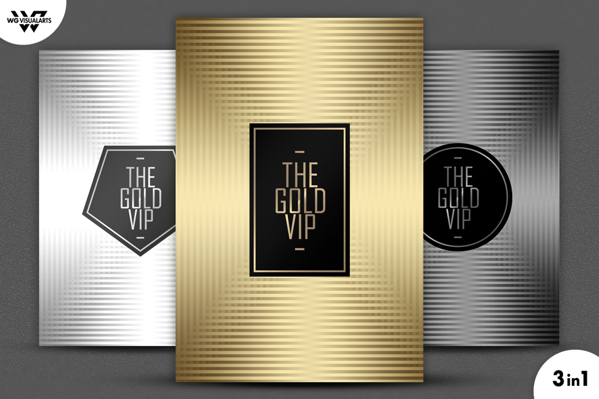 3in1 GOLD MINIMAL Flyer Template, a Flyer Template by WG DESIGN (Photo 1 of 8)