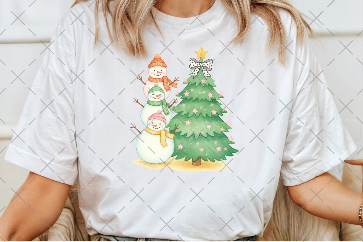 Coquette Glitter Christmas Snowman, an Illustration by Craft Nest (Photo 6 of 6)