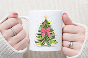 Coquette Pink Bow Christmas Tree PNG, an Illustration by Sublimation Artist (Thumbnail 3 of 9)