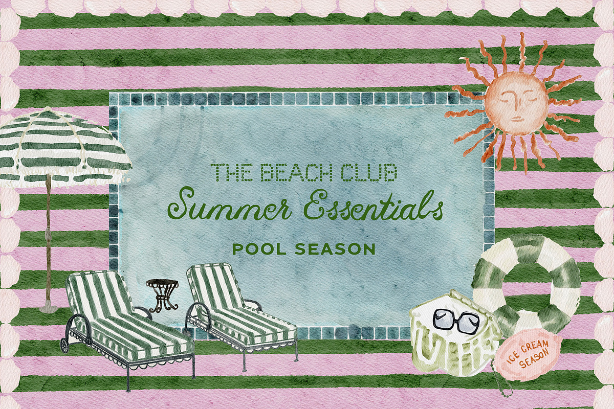 Hand Drawn Watercolor Summer Icons, an Object Graphic by Laras Wonderland (Photo 18 of 20)