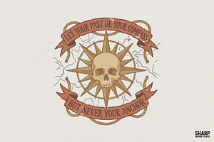 Let Your Past Be Your Compass PNG, an Illustration by SharpMarketplace