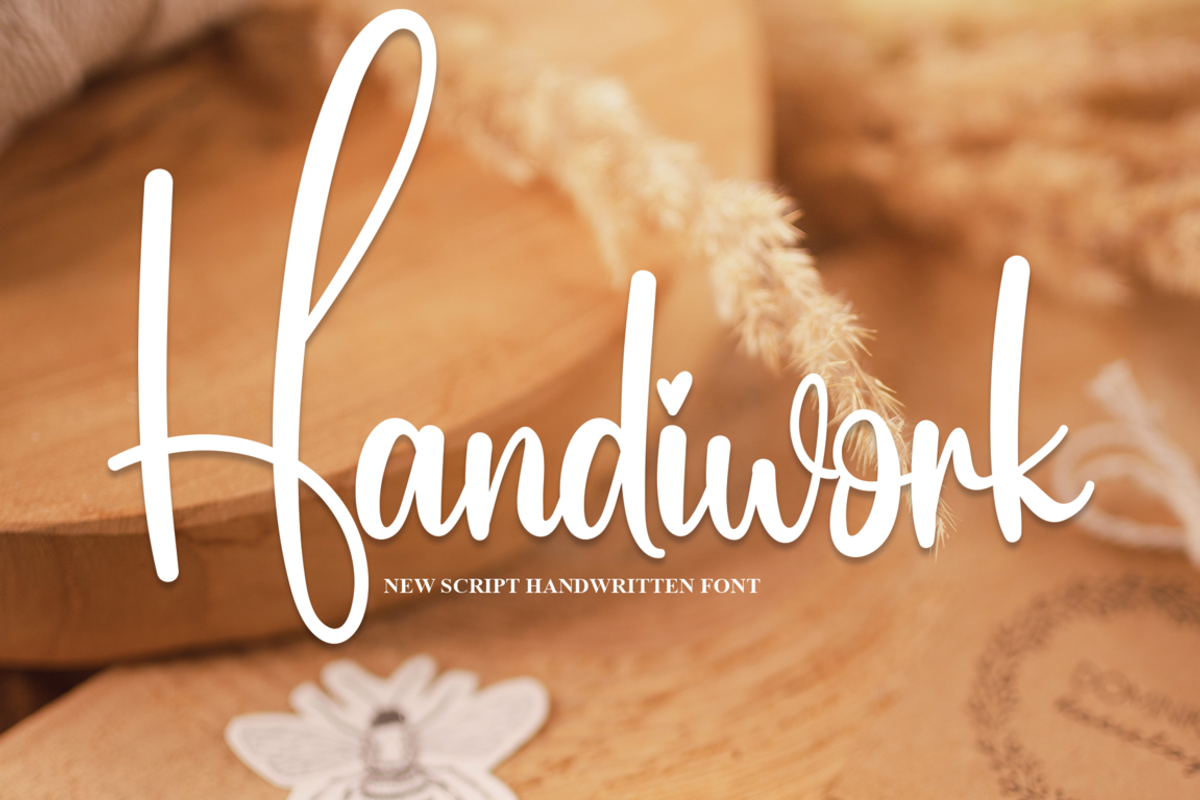 Handiwork | Script Font, a Script Font by Scratchones (Photo 1 of 8)