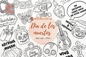 Dia de los Muertos Clipart PNG, an Object Illustration by RimzStudio