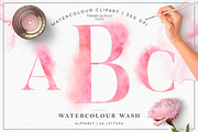 Rose Watercolour Wash Alphabet, a Person Illustration by Tommy & Tilly Design (Thumbnail 1 of 3)