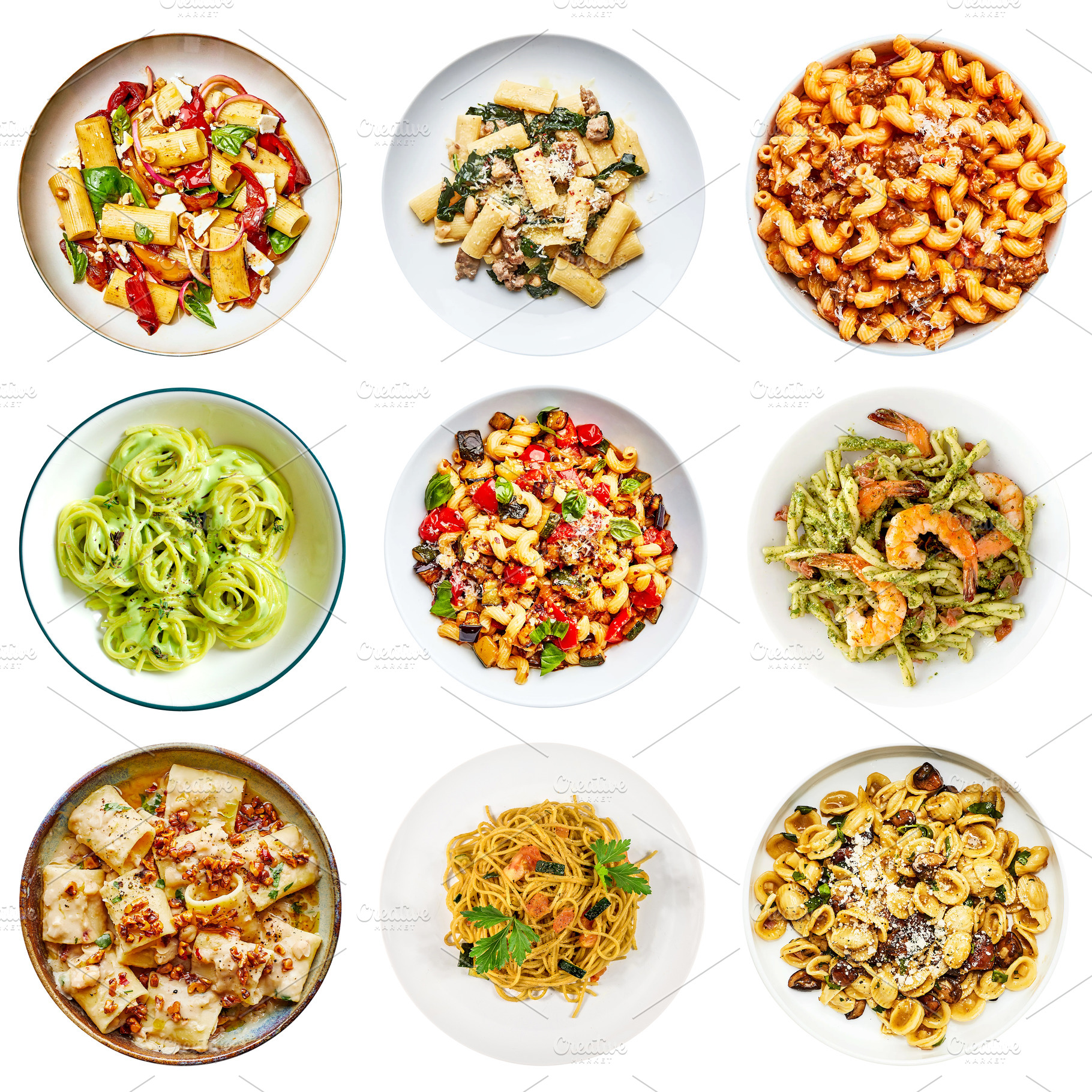 Set of prepared Italian pasta, a Food & Drink Photo by BOOCYS