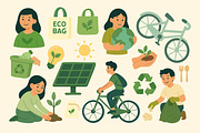 Eco Friendly Doodle Set, a Person Illustration by ananastya (Thumbnail 7 of 7)