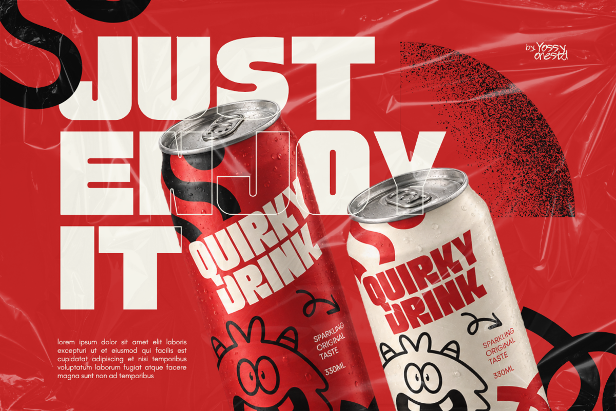 RIVON – Quirky Bold Display Font, a Sans Serif Font by YossyOneStd (Photo 5 of 7)