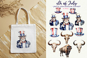 4th of July Clipart Bundle PNG, a Seasonal Illustration by Anna Design Studio (Thumbnail 6 of 11)