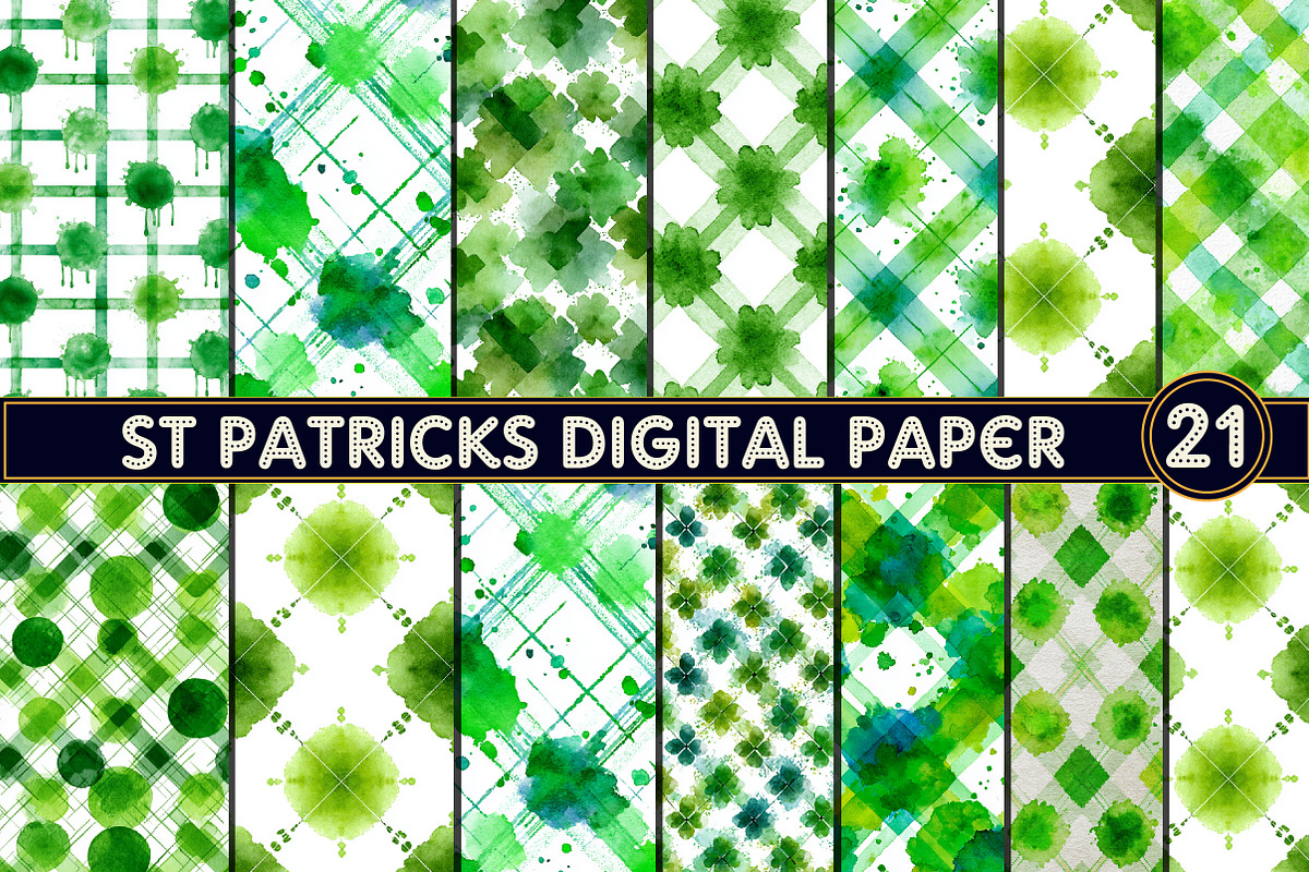 St Patricks Digital Paper, a Texture Illustration by Designworld (Photo 1 of 5)