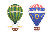 Hot air balloons for sky flying set, a Transportation Illustration by Good Studio (Thumbnail 6 of 7)