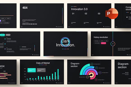 Darker Than Black Powerpoint, a Presentation Template by GearShift