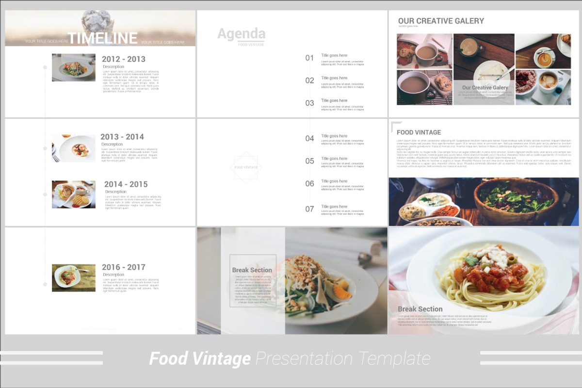 Food Vintage Powerpoint Template, a Presentation Template by Presentation Official (Photo 6 of 13)
