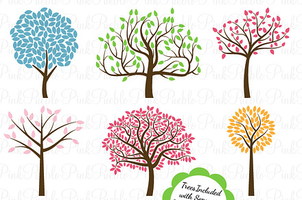 Tree Silhouettes Photoshop Brushes 2