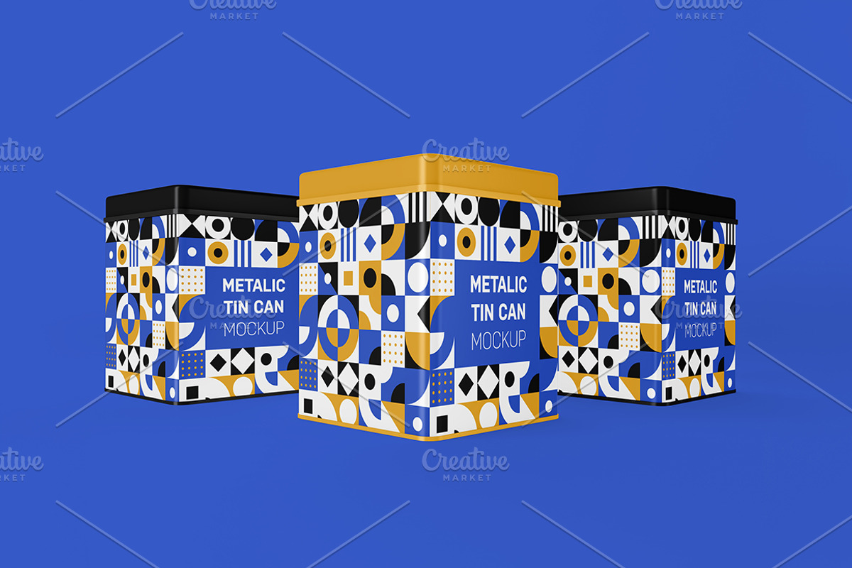Metal Tin Box Mockup, a Packaging Mockup by Qaleb Studio (Photo 1 of 3)