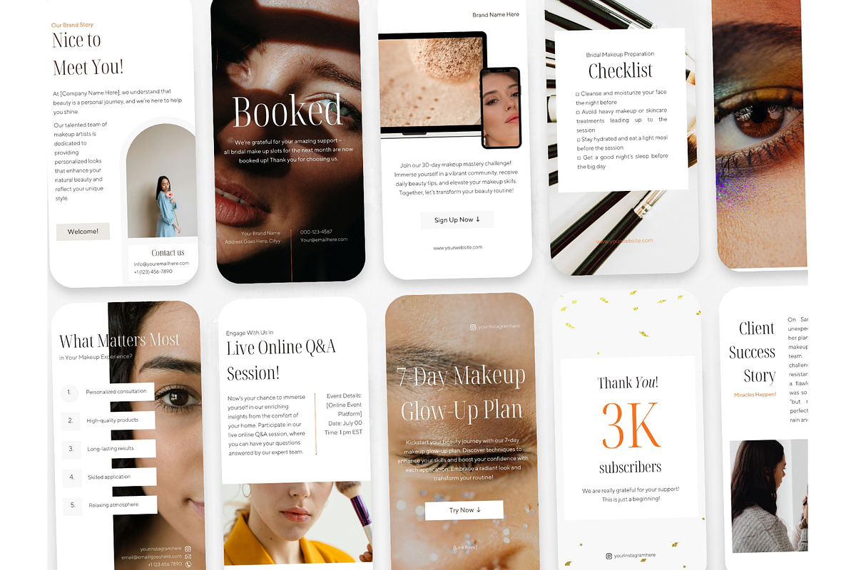 100 Beige MakeUp Social Media Story, a Social Media Template by PatternLab. (Photo 8 of 9)