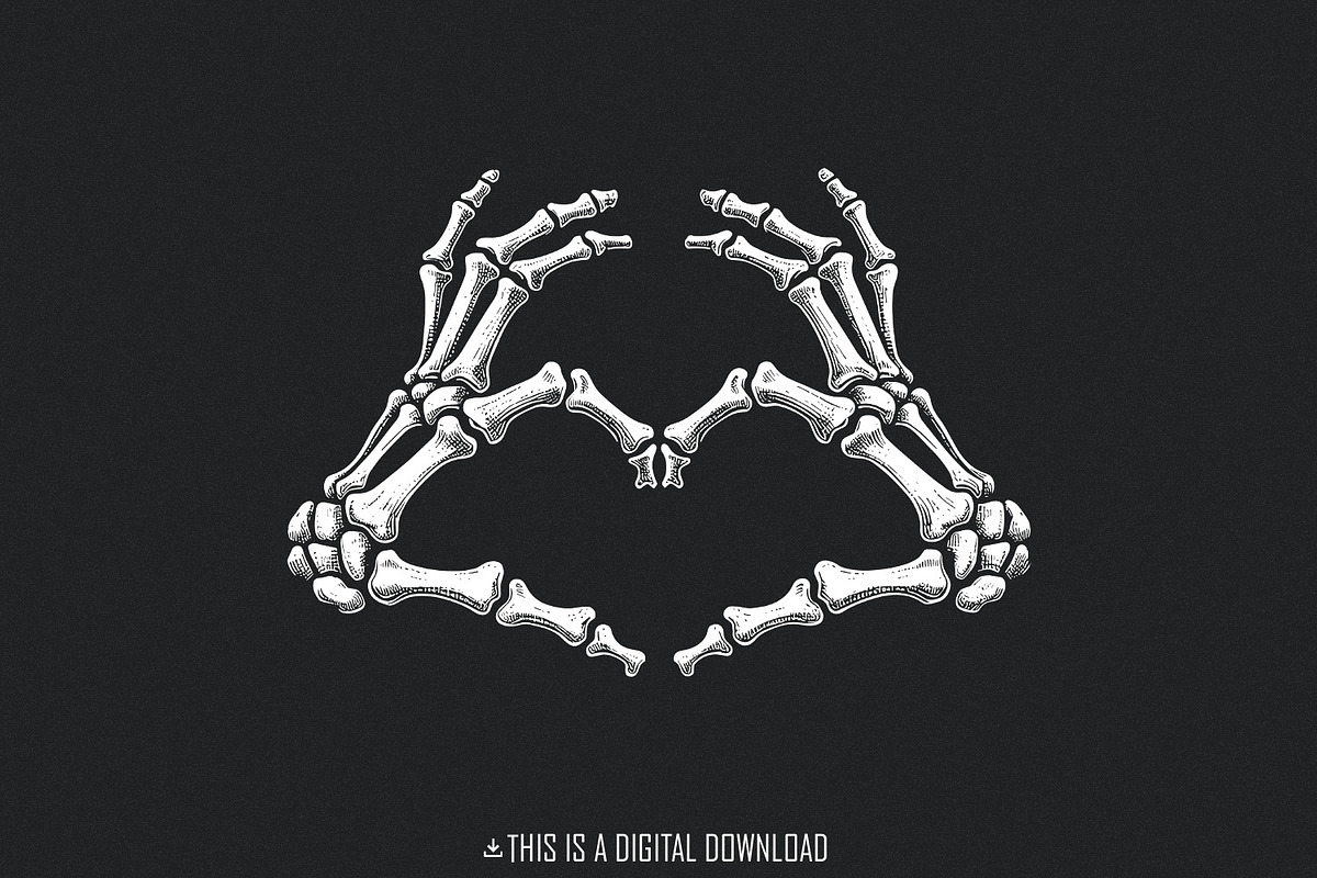 Skeleton Hands Heart png, Halloween, an Illustration by SharpMarketplace (Photo 1 of 3)