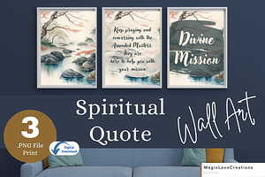 Spiritual Positive Quote Print Wall