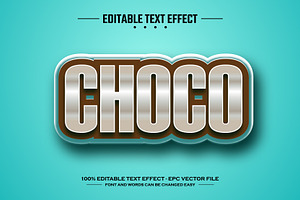 Choco 3D editable text effect, a Layer Style Add-On by nicemorning
