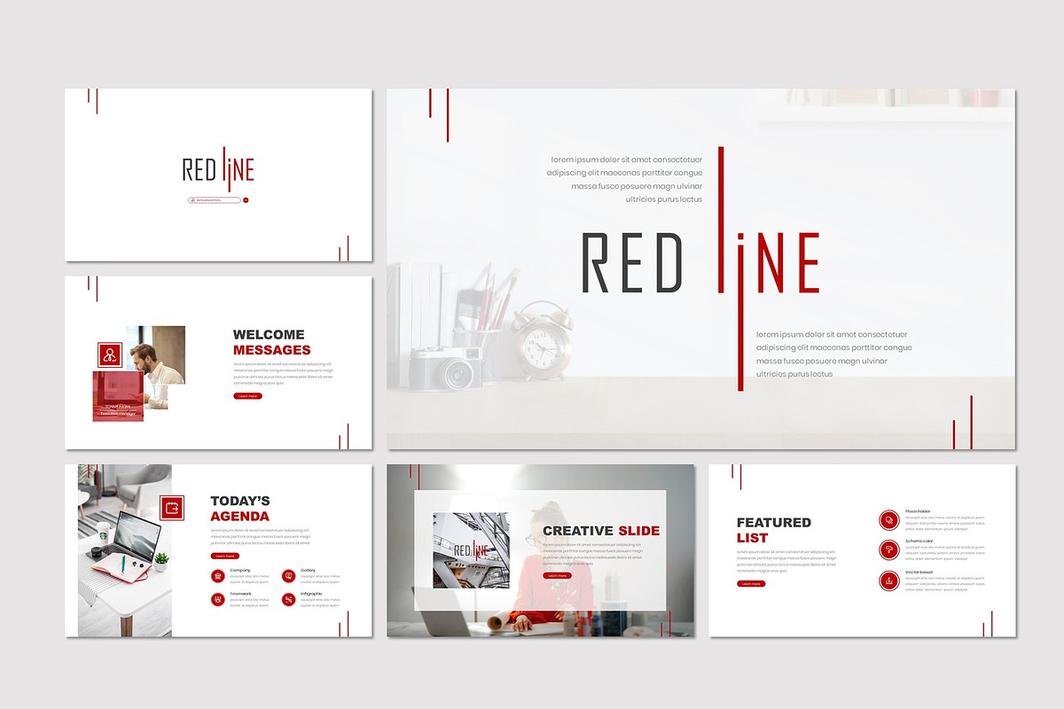 Redline - Google Slides Template, a Presentation Template by inspirasign
