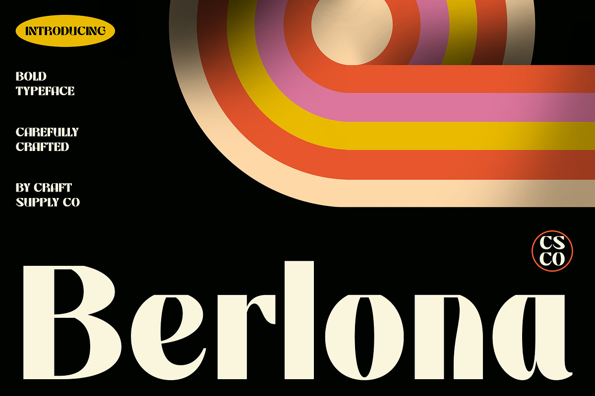 Berlona – Bold Font, a Sans Serif Font by Craft Supply Co. (Photo 1 of 8)