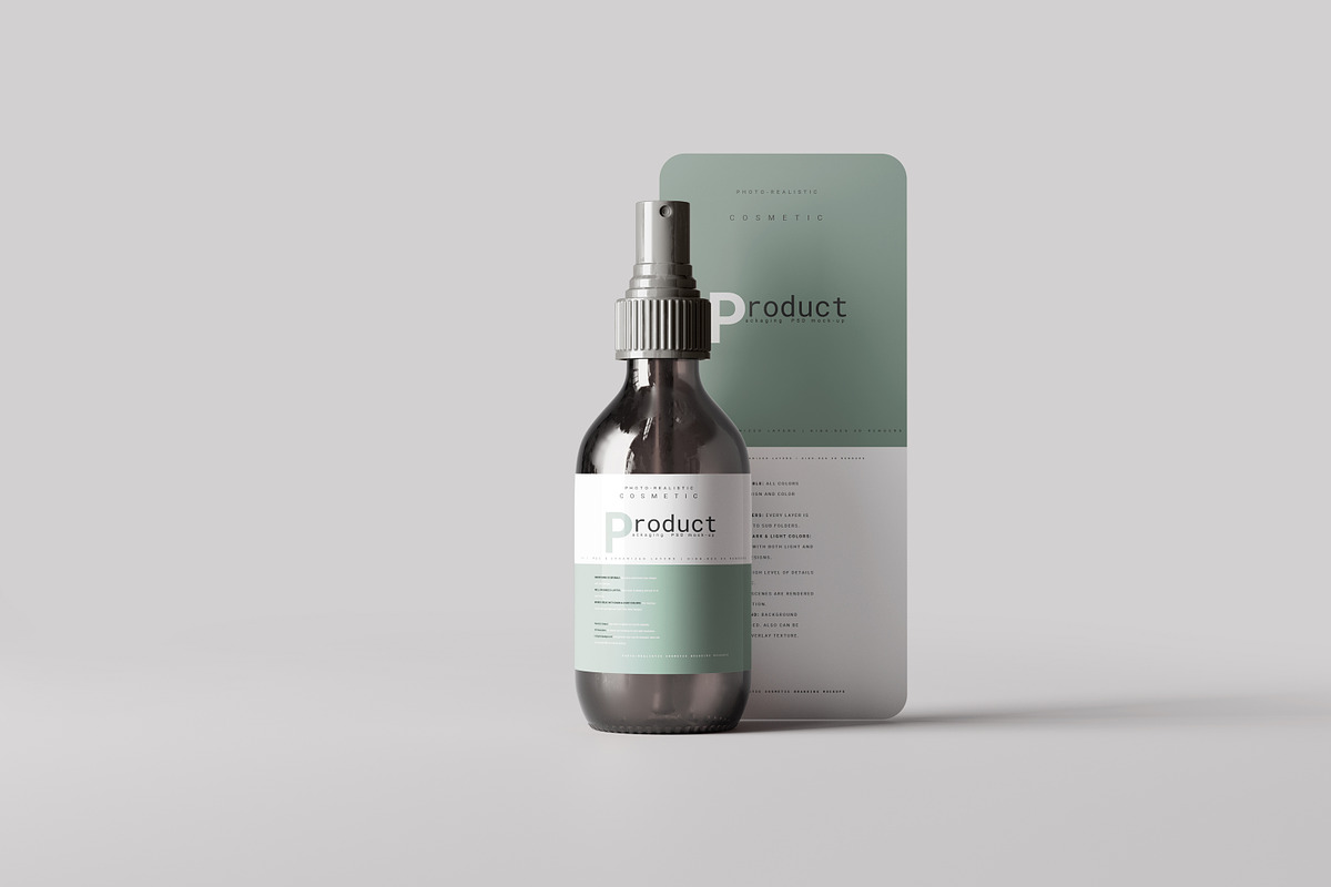 Spray Bottle Mockup, a Cups & Container Mockup by pmvch (Photo 3 of 10)