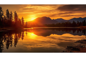 sky water light ai generated, a Nature Photo by pikepicture