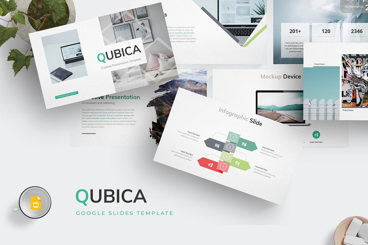 Qubica - Google Slides Template, a Presentation Template by AQR Studio