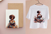 Study Black Girl Magic Clipart Set, an Illustration by Jalina Clipart Studio (Thumbnail 5 of 6)