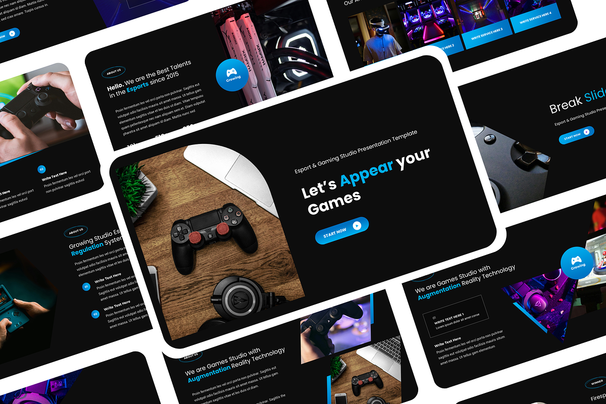 Gaming - Esports Powerpoint, a Presentation Template by Hammad Arif (Photo 1 of 3)