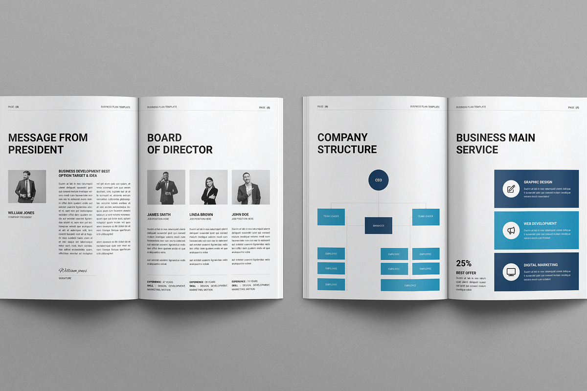 Business Plan Template, a Brochure Template by E-Type (Photo 3 of 7)