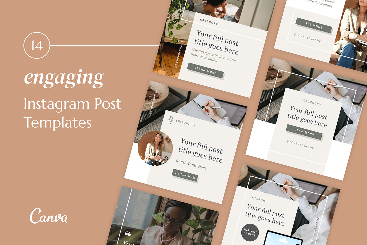 Engaging Instagram Posts | Canva, a Social Media Template by Anchor ‹A› Digital Design (Photo 1 of 3)