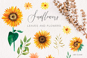 Watercolor Sunflowers Collection, an Illustration by Art Dari Autumn (Thumbnail 6 of 15)