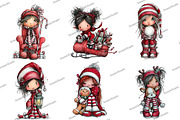Sweet Christmas Elf Girl Clipart, an Illustration by DreamArtGraphic (Thumbnail 2 of 5)