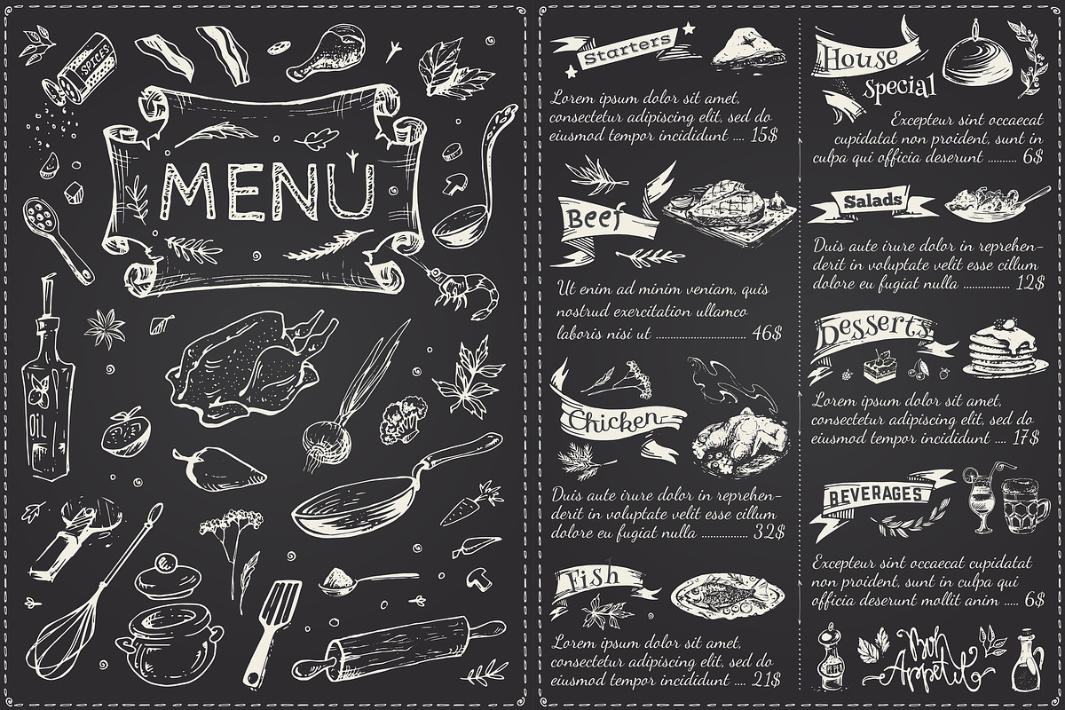 Hand-drawn Cooking and Food Icons, a Decorative Illustration by Margo Miller (Photo 10 of 48)