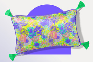 Neon Floral Maximalist Patterns