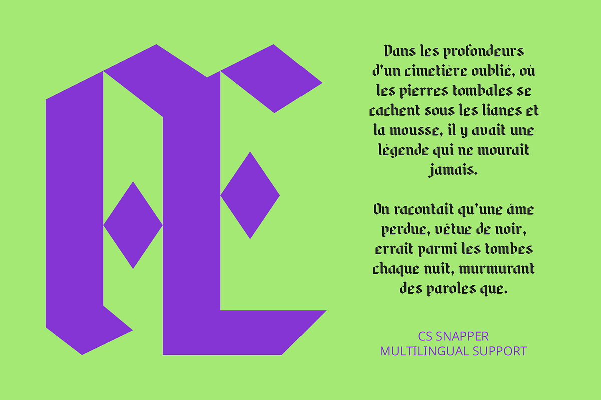 CS Snapper – Blackletter Font, a Blackletter Font by Craft Supply Co. (Photo 3 of 8)