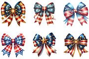 Watercolor 4th of July Bow Clipart, a Seasonal Illustration by DreamArtGraphic (Thumbnail 2 of 3)