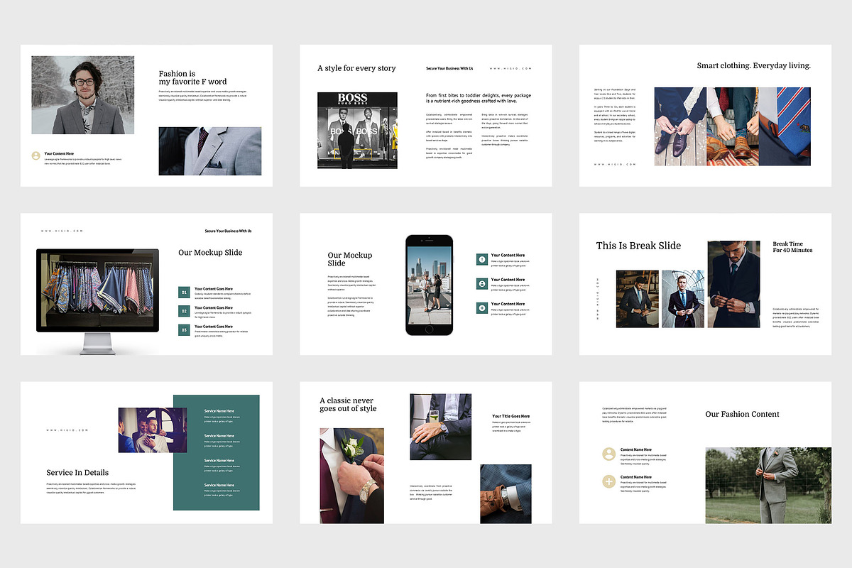 Higio : Fashion Brand Powerpoint, a Presentation Template by Punkl Camp (Photo 3 of 9)