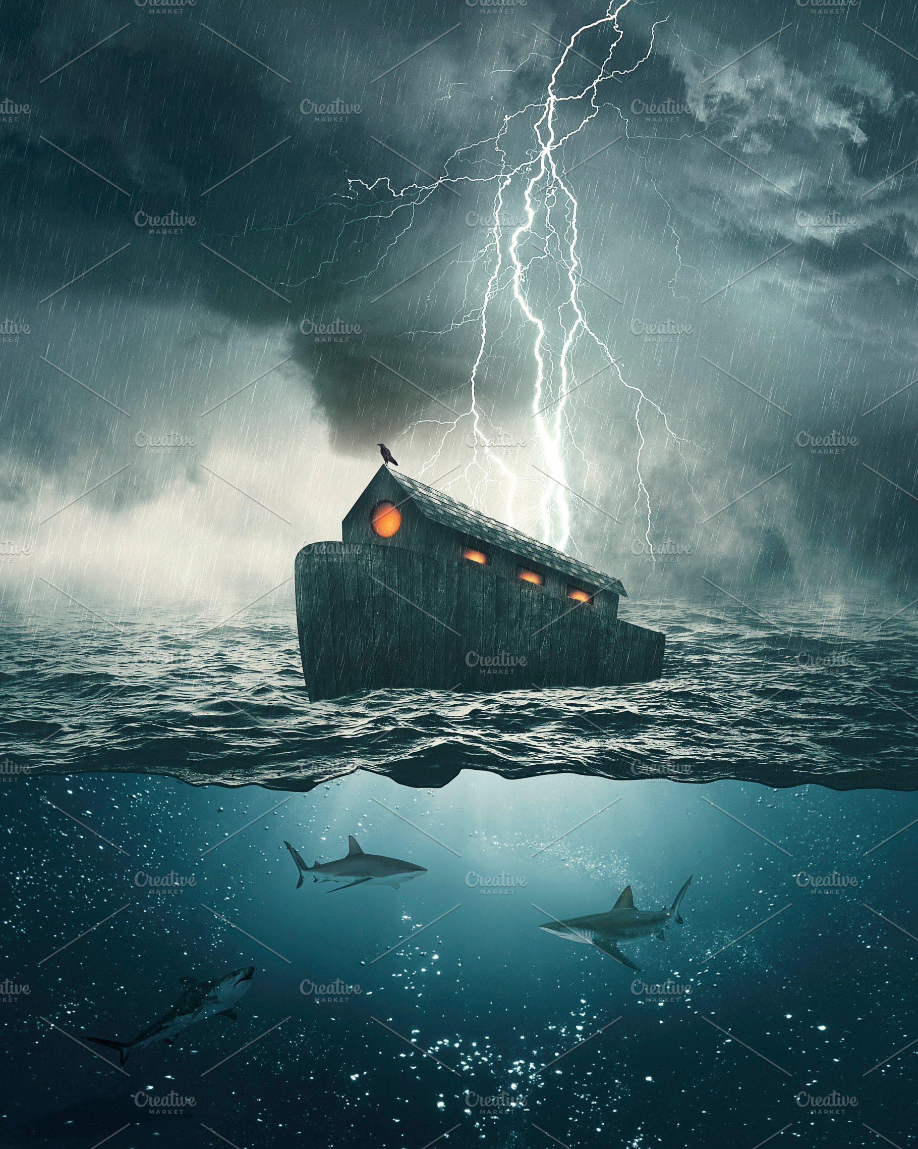 Noah's Ark Bible story art, a Photo by Javier Art Photography