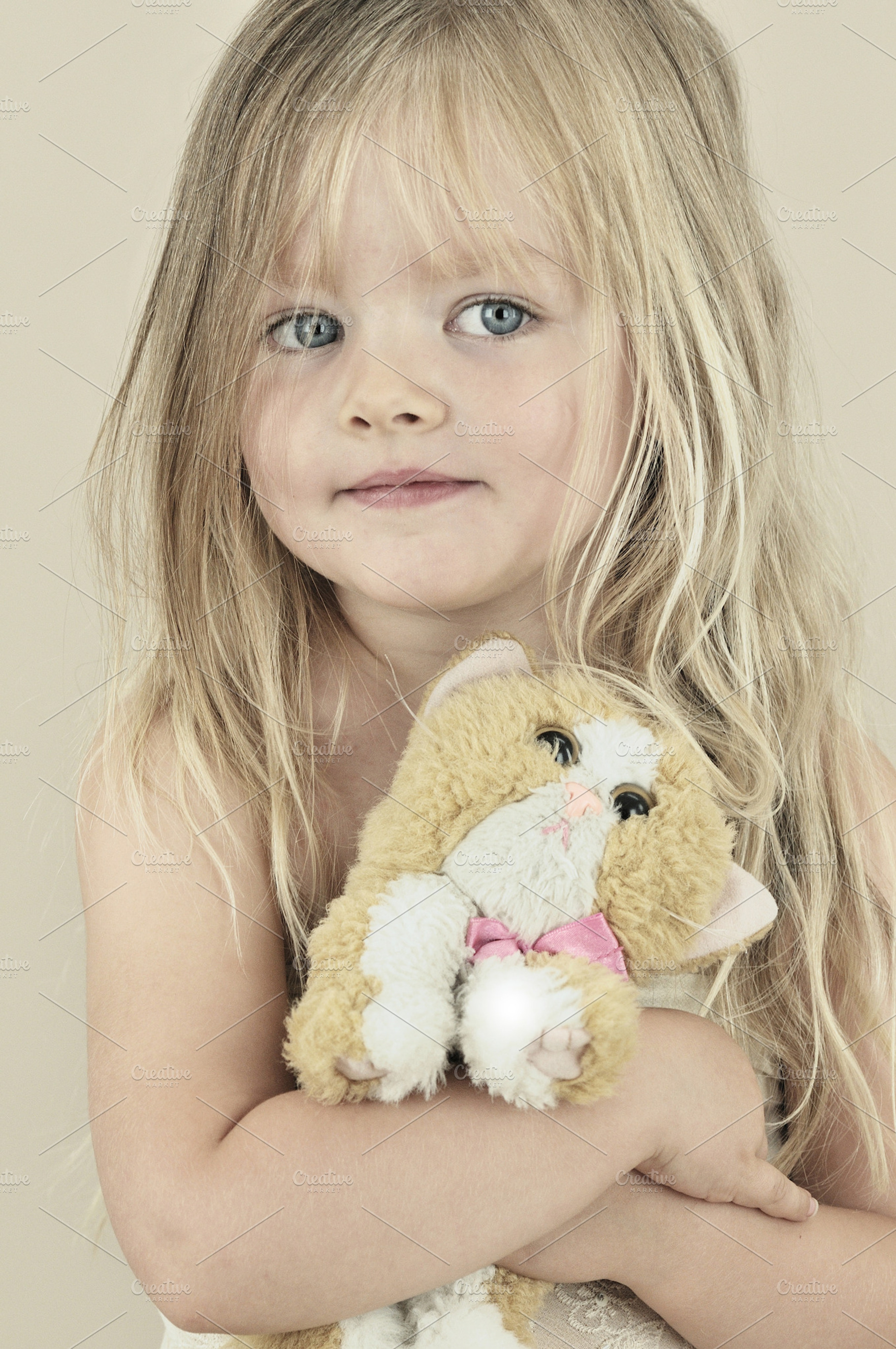 Girl with Kitten TWO, a Person Photo by Carolyn Sandstrom Art