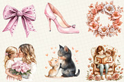 Pink Mother's Day Clipart, an Illustration by OK Design (Thumbnail 2 of 5)