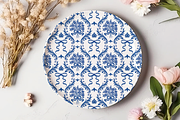 Blue & White Floral Pattern Bundle, a Pattern Graphic by LemonDesign (Thumbnail 12 of 13)