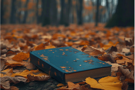 Autumnal solitude: closed book on a, a School & Education Photo by Ylivdesign