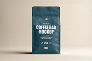 Flat Bottom Coffee Pouch Mockup, a Packaging Mockup by Design Squad (Thumbnail 1 of 4)
