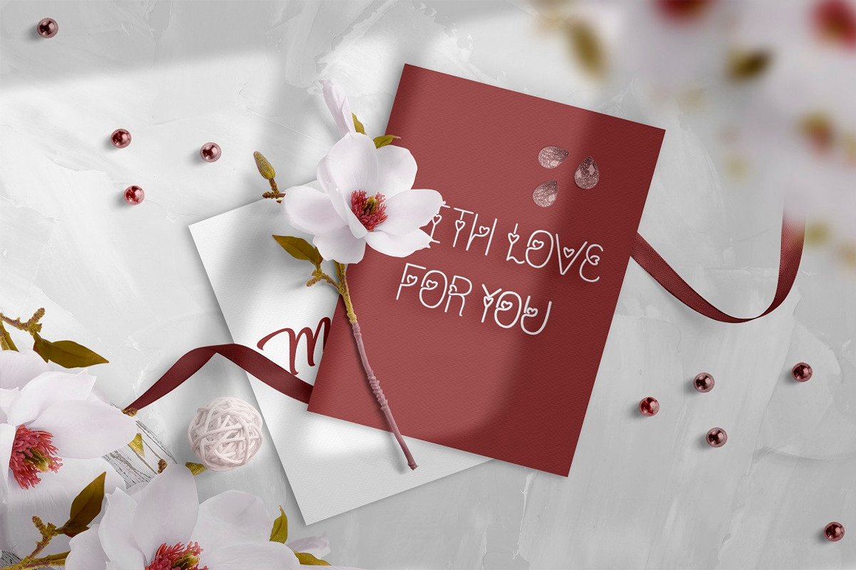 Charmel Heart Display font.